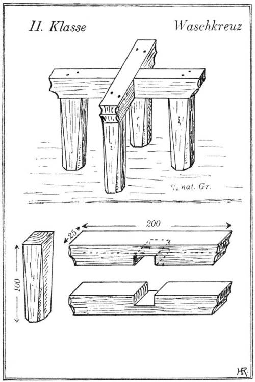 II. Klasse Waschkreuz, ¼ nat. Gr.